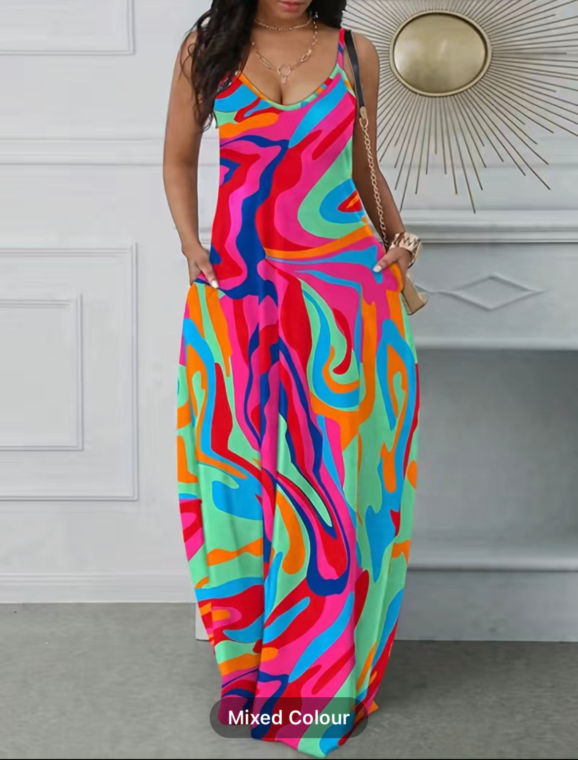 Multi colored maxi