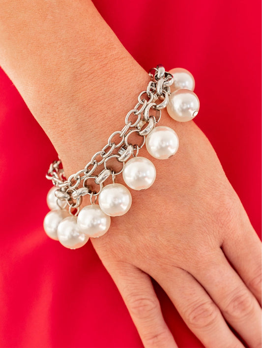 Pearl and silver set