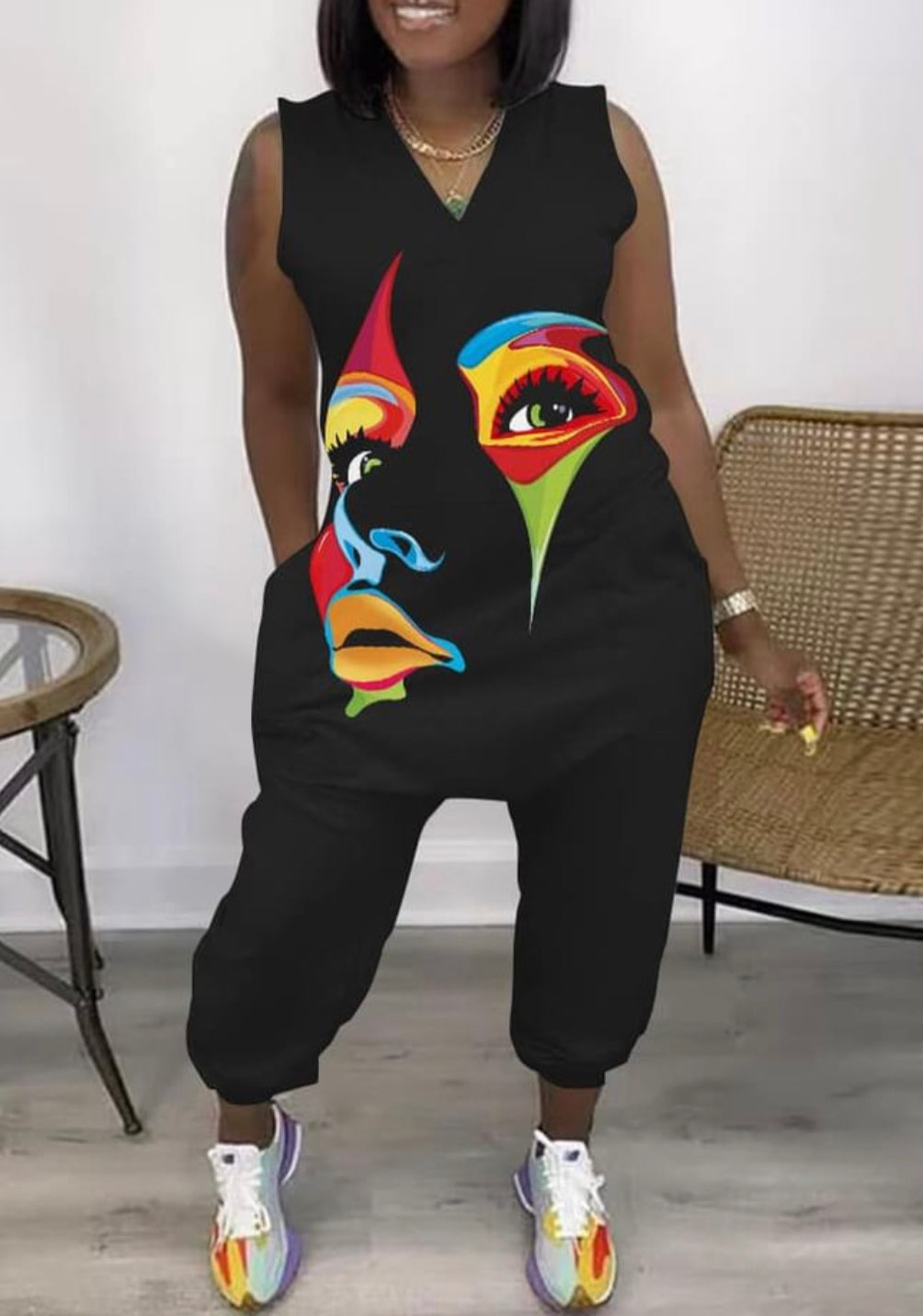 Graphic Face Jumper