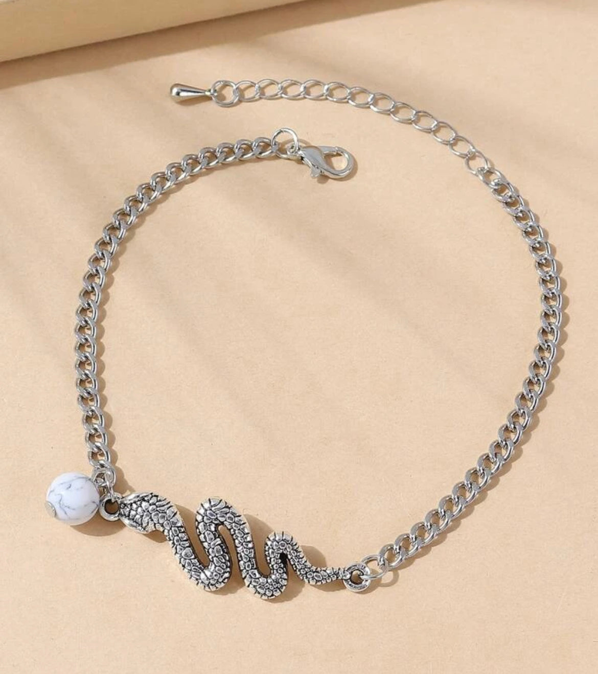 Snake anklet (silver)