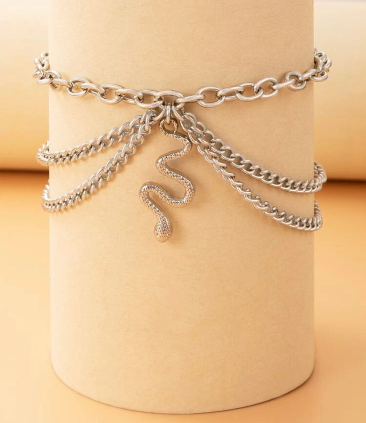 Snake anklet (silver 2)
