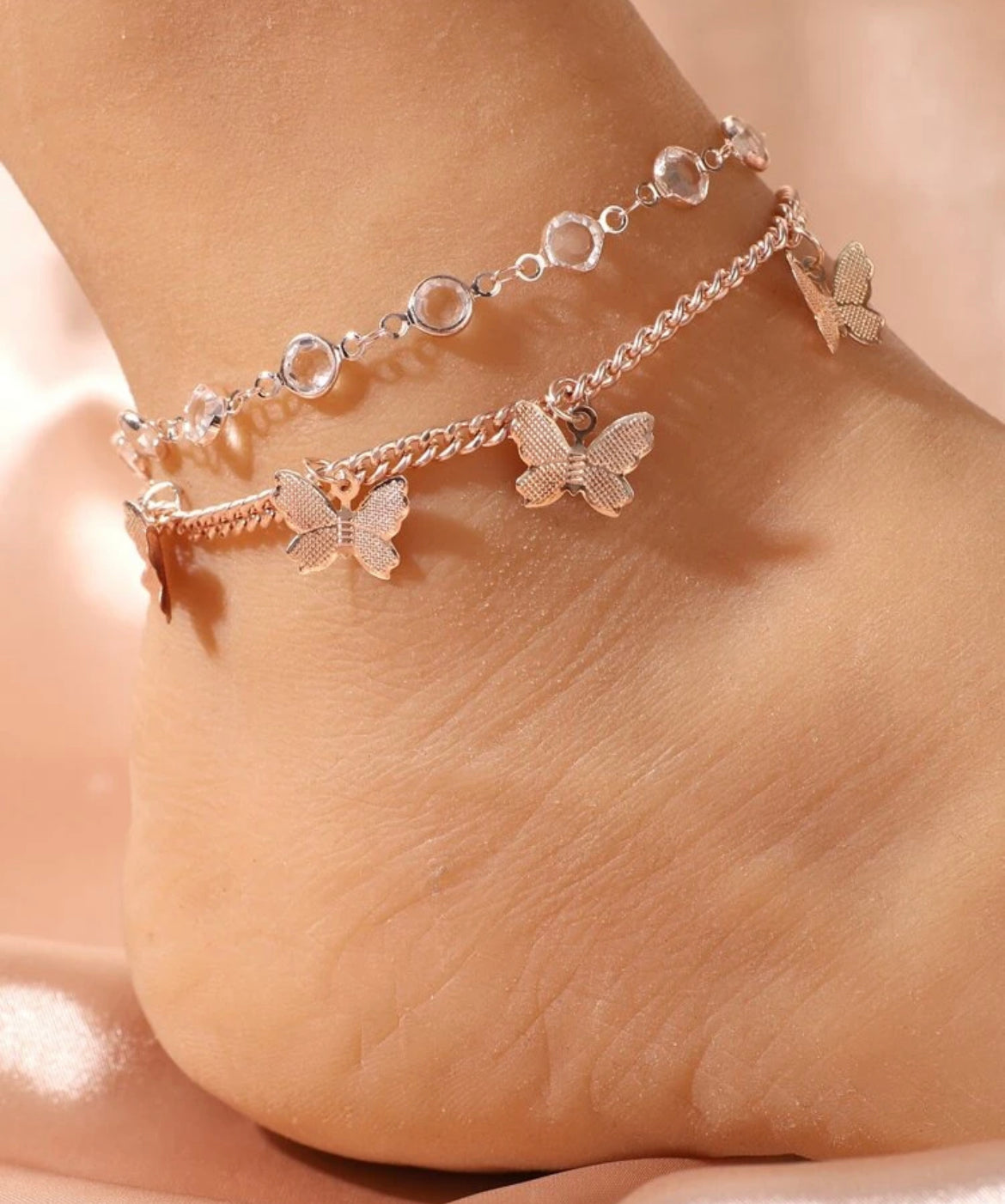 Butterflies & Gemz (rose gold)