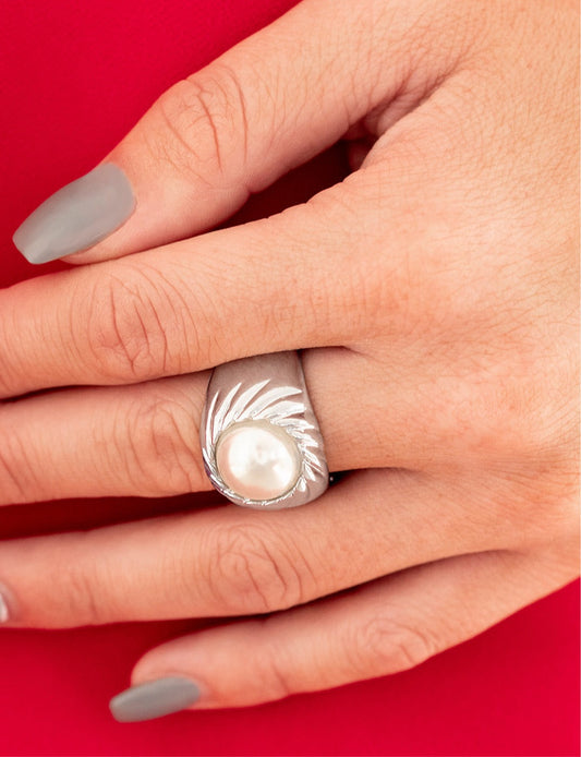 Pearl and silver set