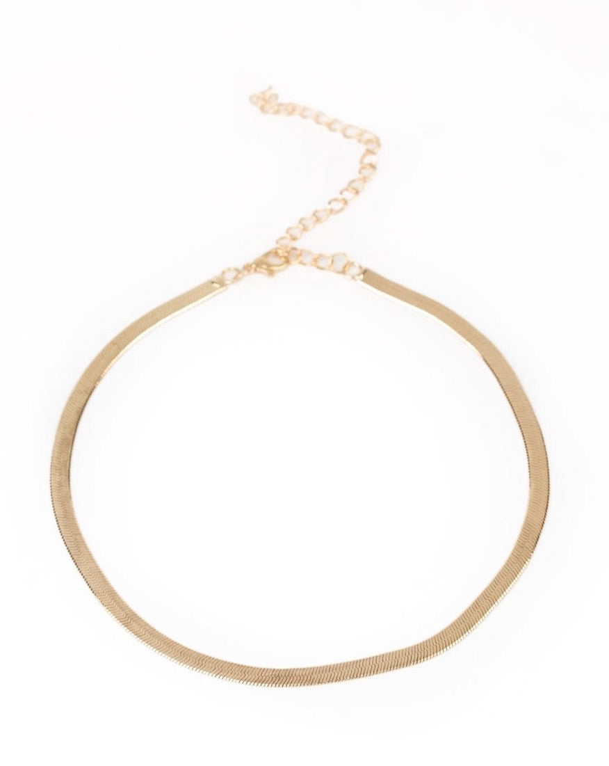 Serpentine Sheen (gold/choker)