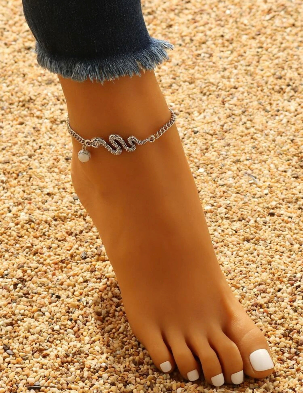 Snake anklet (silver)